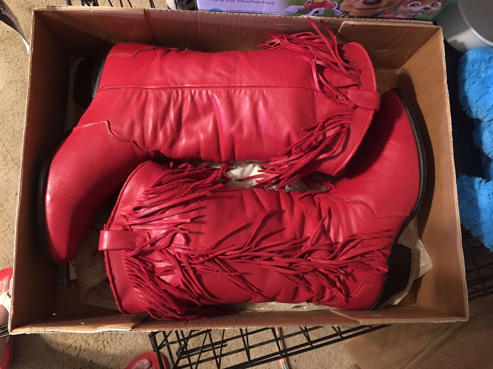 Vintage Dingo Ruby Red Deercow Boots 7M (OBO)