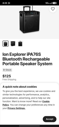 Ion explorer power block Bluetooth speaker radio 50 Watts