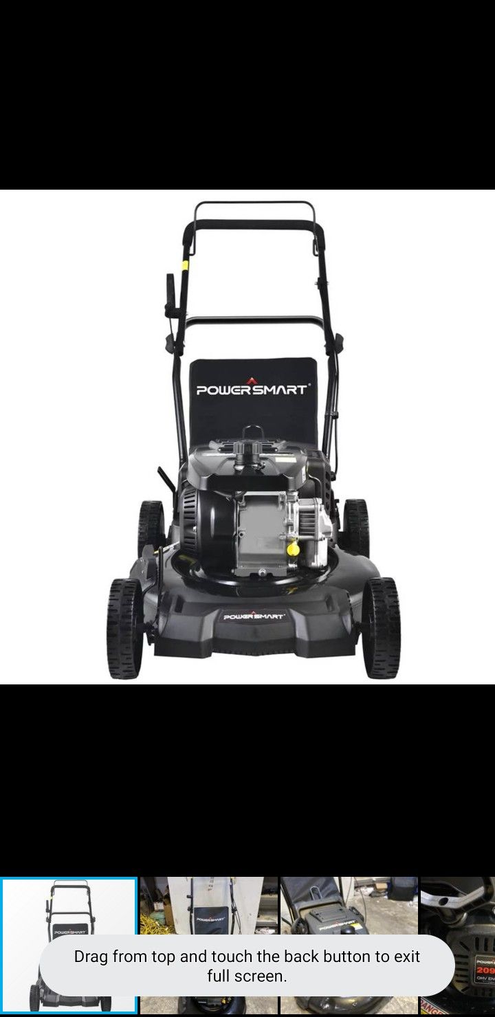 Gasoline Lawn Mower, PowerSmart 209CC Engine 21 Inch 3-in-1 Push Lawn Mower