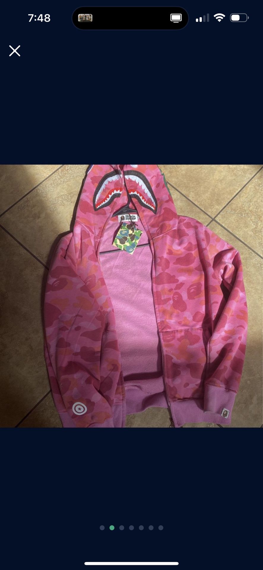 pink bape hoodie ABC camo shark 