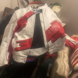 AGV Leather Motorcycle riding jacket. Very Well Taken Care Of.   I  Didn’t Get To Wear.   Prices To Sell And I Am Negotiable.  ‘i Will Entertain Offer