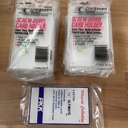 Sports Cards - NEW Screw Down Card Holders - Lot Of 28