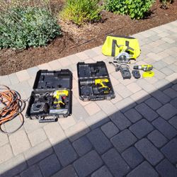 DeWalt And Ryobi Cordless Tools