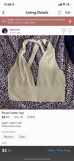 Shein Green Halter Crossback