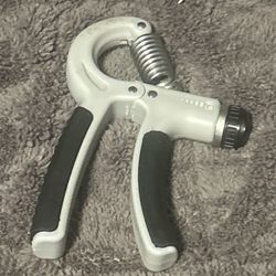 Gray hand gripper strength