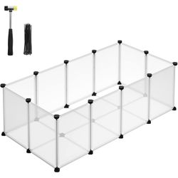 Small Animal Playpen, Pet Fence Indoor, DIY Plastic Enclosure 