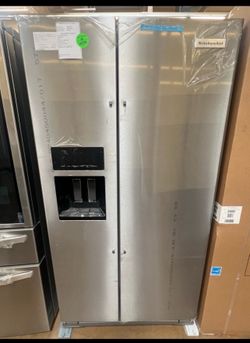KitchenAid 36” 24.8 Cu Ft Refrigerator w/ External Ice & Water Dispenser, Preserva Food Care System