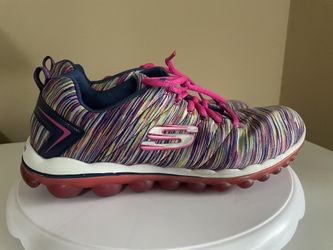 Sketchers size 9 shoes athletic sneakers sketch-air rainbow stripe multicolor memory foam walking