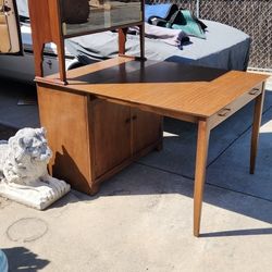Mid Century Modern Hideaway Pullout Cabinets-Table. 