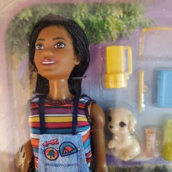 African American Black Barbie Camping Set New