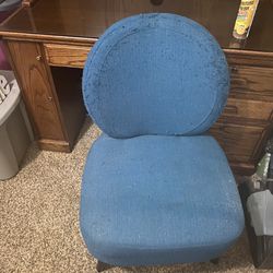 Vintage Blue Office Chair