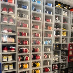 Nice 👍! Large Drop-Front Shoe Storage Boxes – Clear / Black / Blue / Red