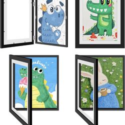 New 4 Pack Kids Artwork Frames Changeable 8.5 x 11 Inch Children Art Projects Children Art Frames Front Opening Picture Display Frame Holds 150 Drawin