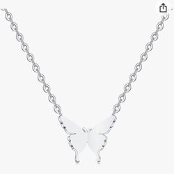 18k Gold Plated Butterfly Necklace Fashion Jewelry