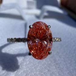 1.2 CT OVAL LAB DIAMOND 14K GOLD 