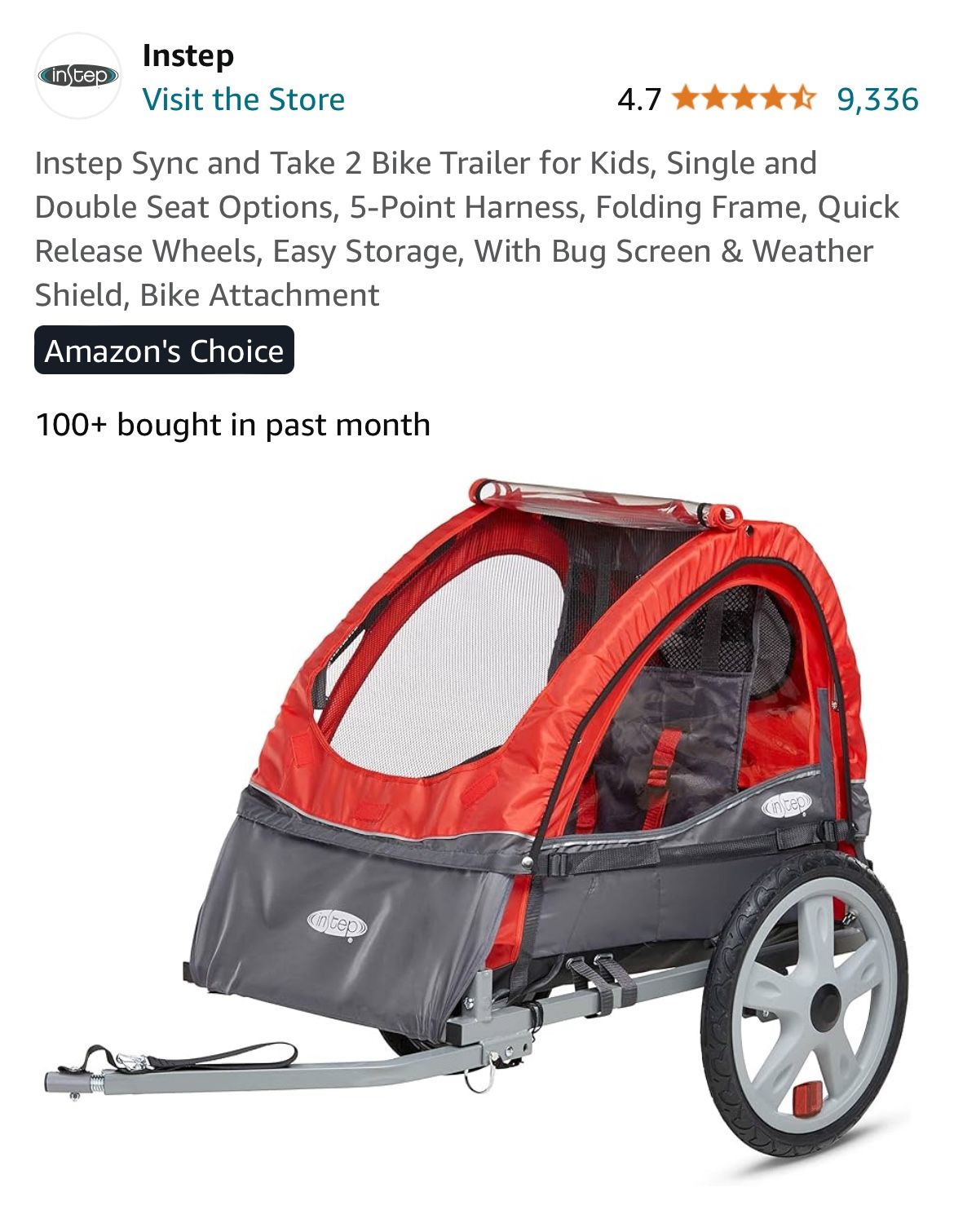 Instep Bike Trailer for Kids