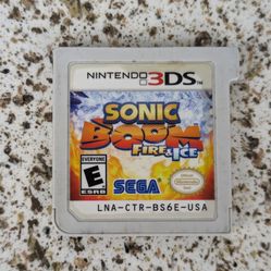 Sonic Boom Fire and Ice For Nintendo 3DS / 2DS