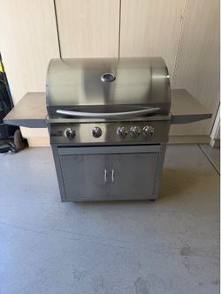 32 in stainless steel bbq grill