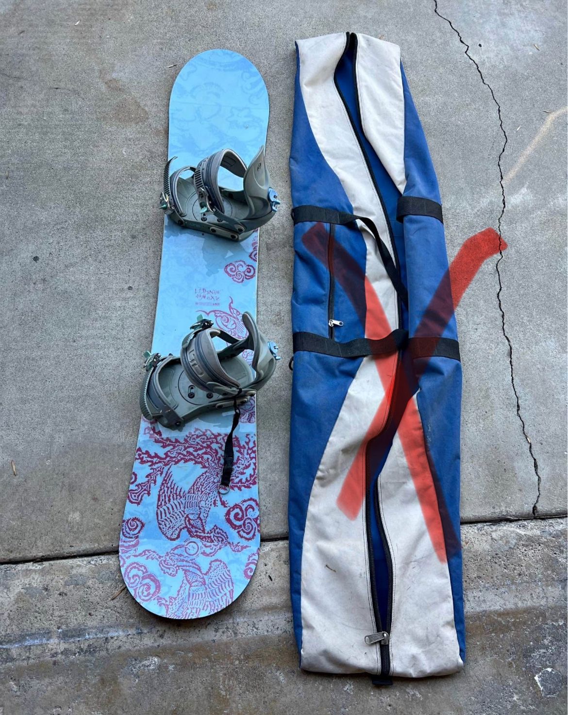 149cm Snowboard With Bindings No Bag