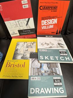 Lot Of 5 Different Art Sketch Pads