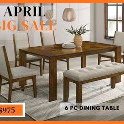 6 PC DINING TABLE 