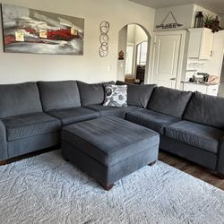 Stanton Sectional Couch With Storage Ottoman