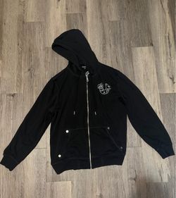 True Religion Zip Hoodie Black Mens Size XL / Fits like Large