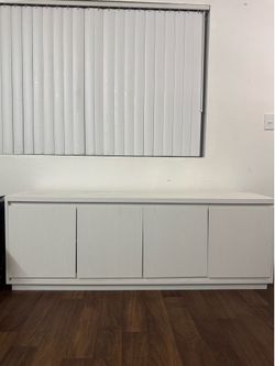 White tv stand media cabinet