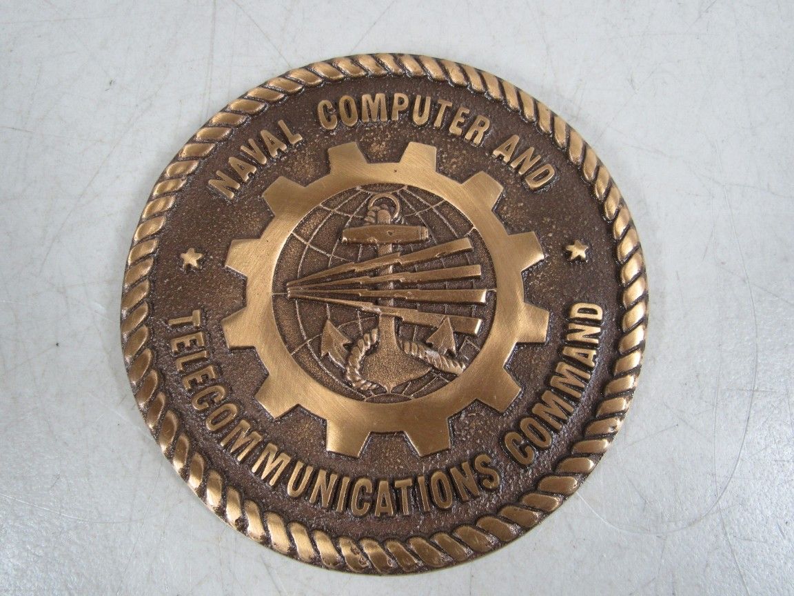Naval Computer And Telecommunications Command Copper Plaque