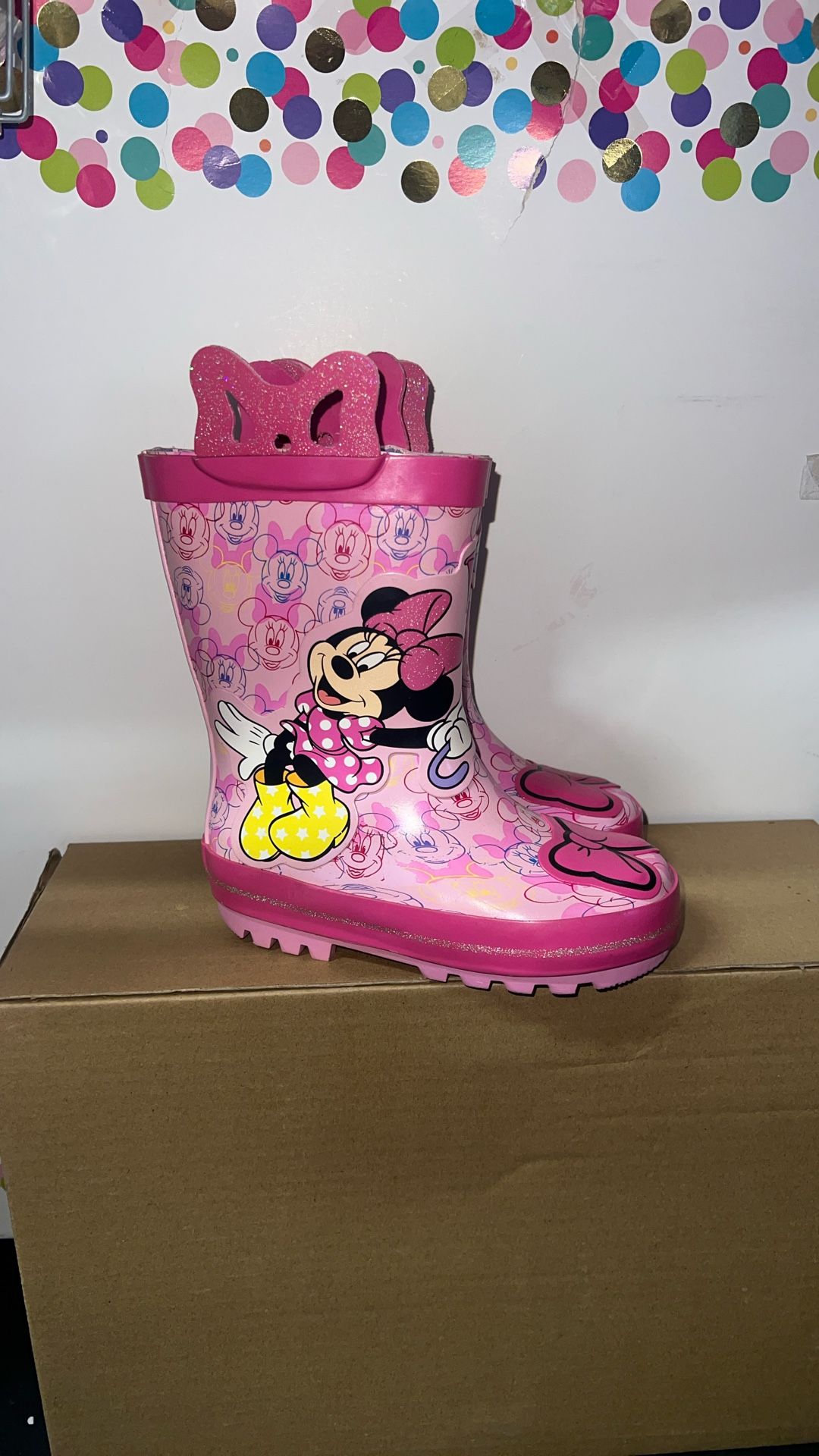 Disney Little Girls Rain Boots Size 5/6 NEW