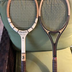 SPALDING Wood Tennis Racket/Racquet & Rossignol C12 