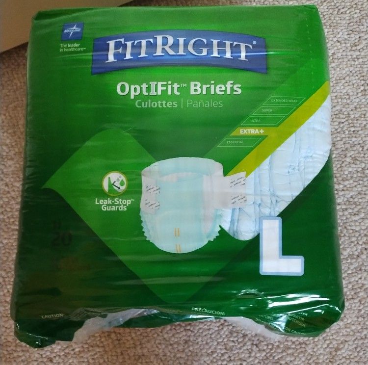 MEDLINE FITRIGHT OPTIFIT BRIEFS EXTRA+ SIZE LARGE (20ct)