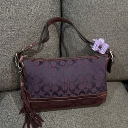 Coach Purple East West Shoulder Bag