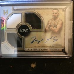Max Holloway Ufc Topps Triple Relic Rare Limited Edition/25 Autograph Card