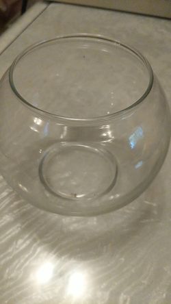Round glass vase