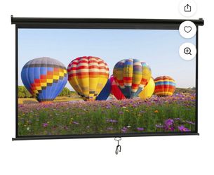 Projector Screen 100 inch 16:9 for Home Backyard Theater HD Movie Projection Black