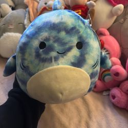 tye dye shark squishmallow