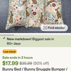 Cat & Bunny Bed / Bunny Snuggle Bumper / Bunny Flop Bed / Bunny Hugger / Bunny Snuggle Bed / Bunny Flannel