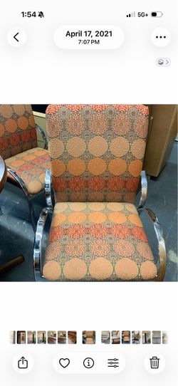 Set of 6 MCM Chrome Dining Chairs