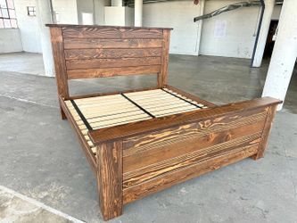 The Leland Bed - Headboard, Footboard and Complete Bedframe - King Size / Ebony