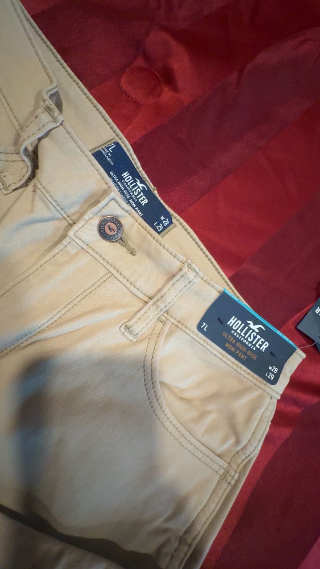 High Rise Mom Pants Straight Leg New With Tags