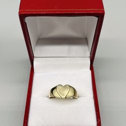 14K Gold Heart Ring 