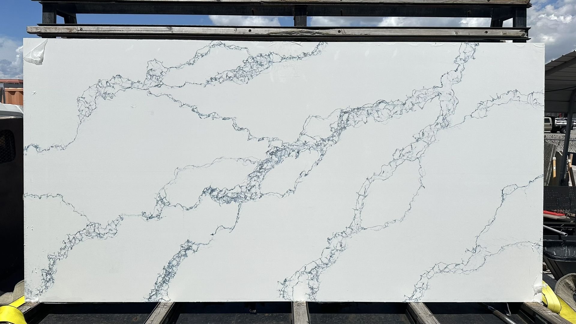 CALACATTA QUARTZ JUMBO SLABS DIANA BLUE 127X64 2CM FOR KITCHEN COUNTERTOPS