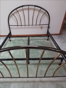 Queen Size Metal Headboard, Footboard, & Frame
