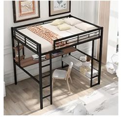 black bunk bed