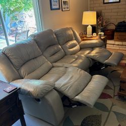 Leather Recliner Couch