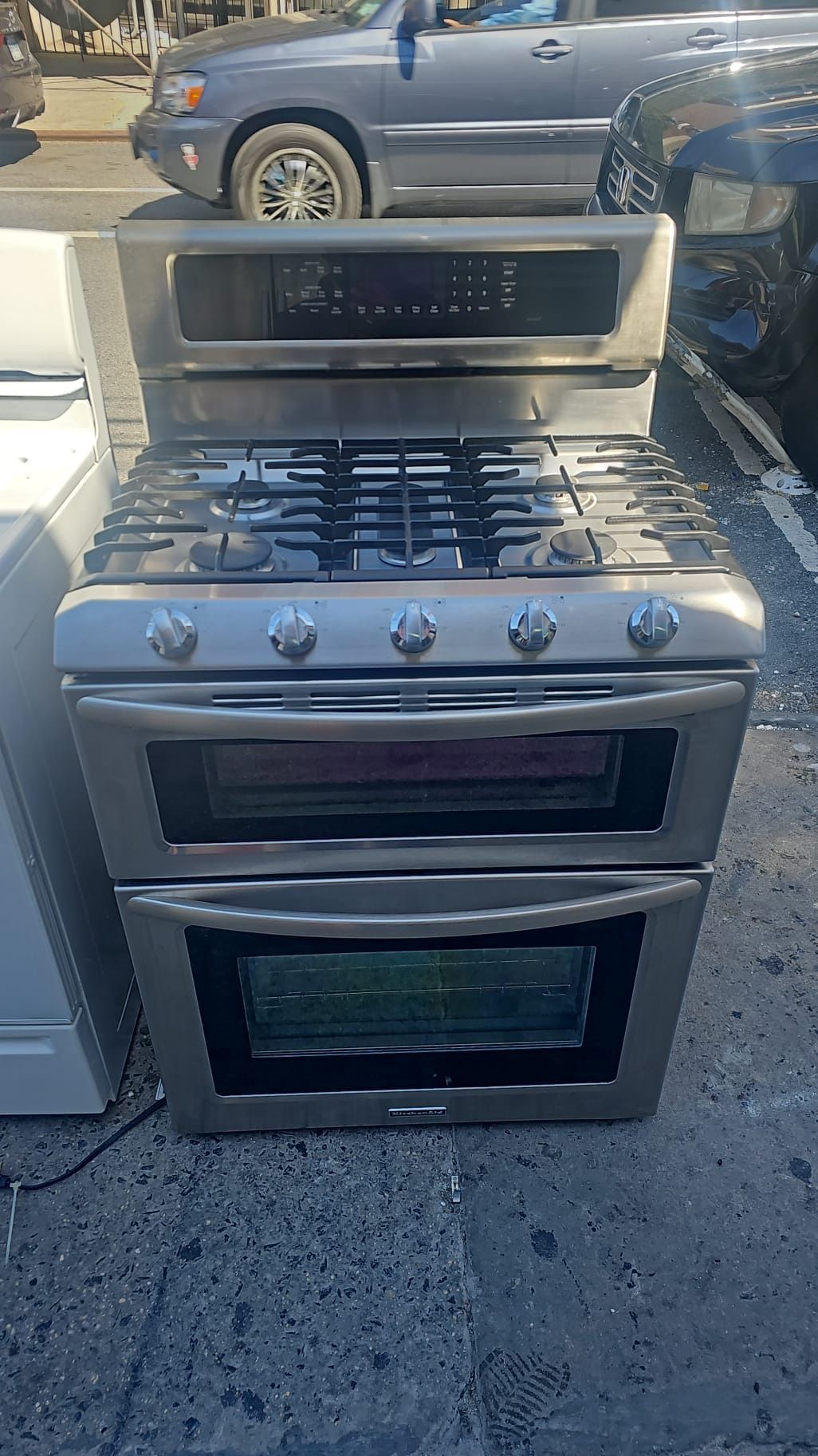 Kitchen Aid Gas Stove 5 Burner Double Oven 30 Inches 