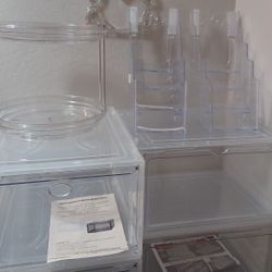 12 Pc Acrylic Shoe  Box Holder 2 Display Boxes With 4 Tiers Each 