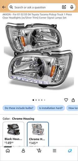 Tacoma headlights 2001 - 2004