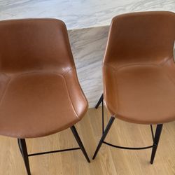 Two Brand New Leather Stools